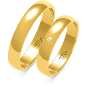 Obrączki złote Classic półokrągłe 4 mm