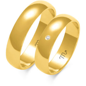 Obrączki złote Classic półokrągłe 5 mm