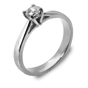 Pierścionek zaręczynowy Eternal Shine z białego złota z diamentem