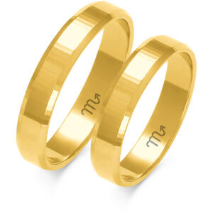 Obrączki złote Luminis Line z fazą 4 mm